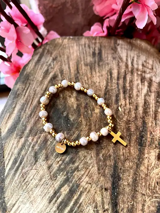 Pulsera Rosario perlas